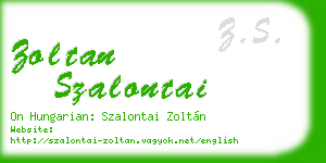 zoltan szalontai business card