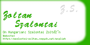 zoltan szalontai business card